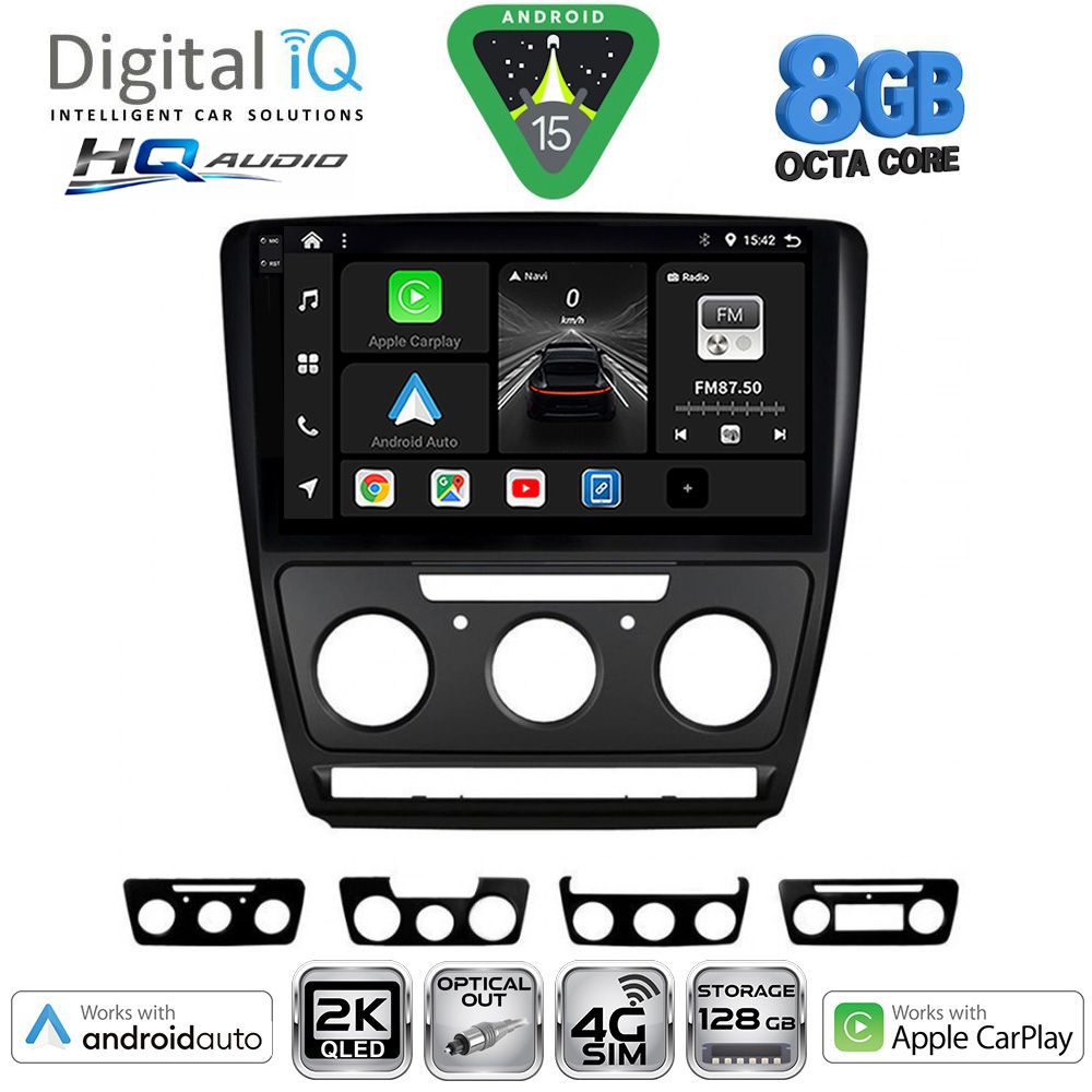 BXK20595BL_15-1 DIGITAL IQ BXK 20595BL_CPAA (10inc) MULTIMEDIA TABLET for SKODA OCTAVIA 5 mod. 2005-2012 (BLACK) - Image 1