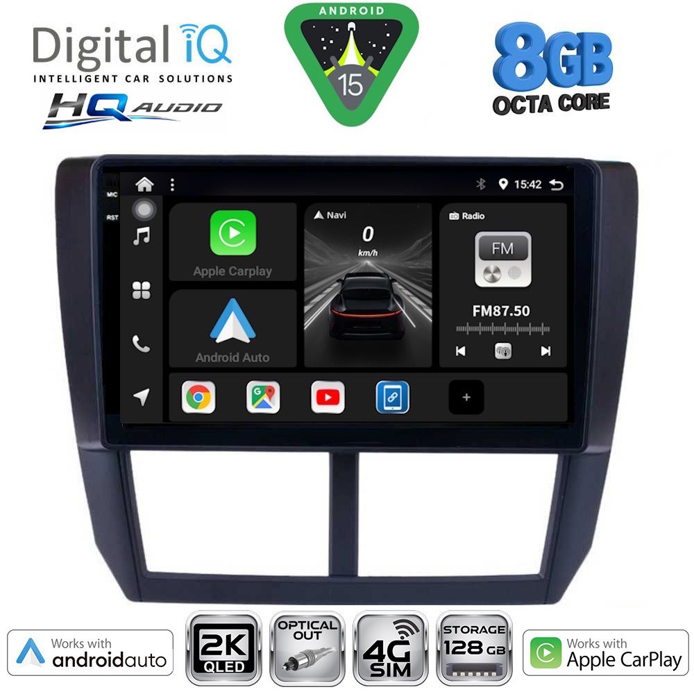 BXK20662_15 DIGITAL IQ BXK 20662_CPAA (9inc) MULTIMEDIA TABLET for SUBARU FORESTER - IMPREZA - XV mod. 2008-2013 - Image 1