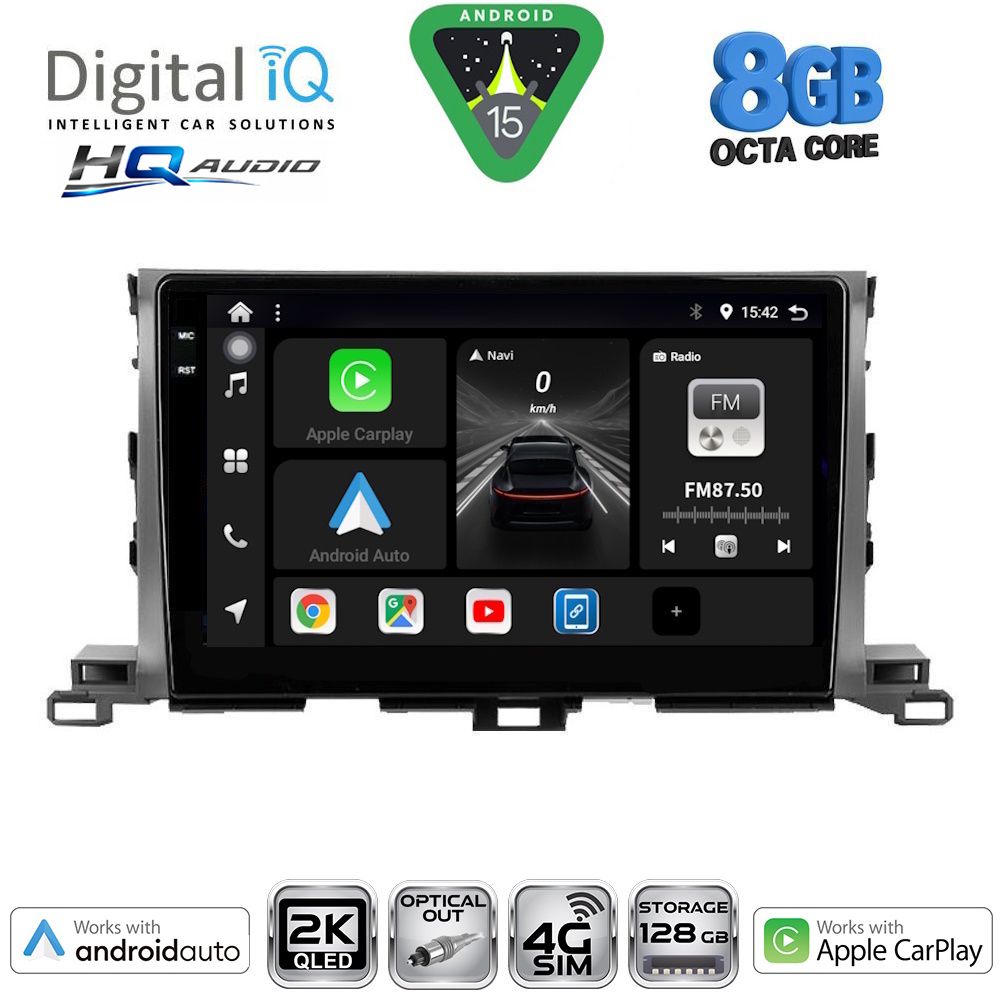 BXK20700_15 DIGITAL IQ BXK 20700_CPAA (10inc) MULTIMEDIA TABLET for TOYOTA HIGHLANDER mod. 2014-2019 - Image 1