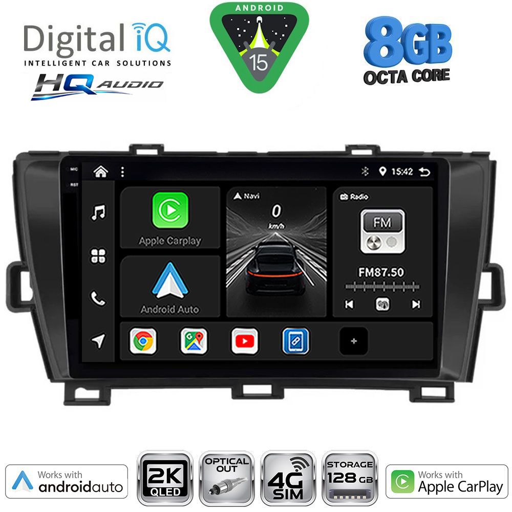 BXK20726BL_15-1 DIGITAL IQ BXK 20726BL_CPAA (9inc) MULTIMEDIA TABLET for TOYOTA PRIUS mod. 2009-2015 (BLACK) - Image 1