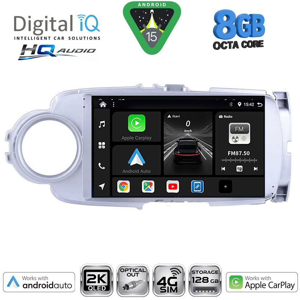 BXK20737SL_15 DIGITAL IQ BXK 20737SL_CPAA (9inc) MULTIMEDIA TABLET for TOYOTA YARIS mod. 2011-2015 (SILVER) - Image 1