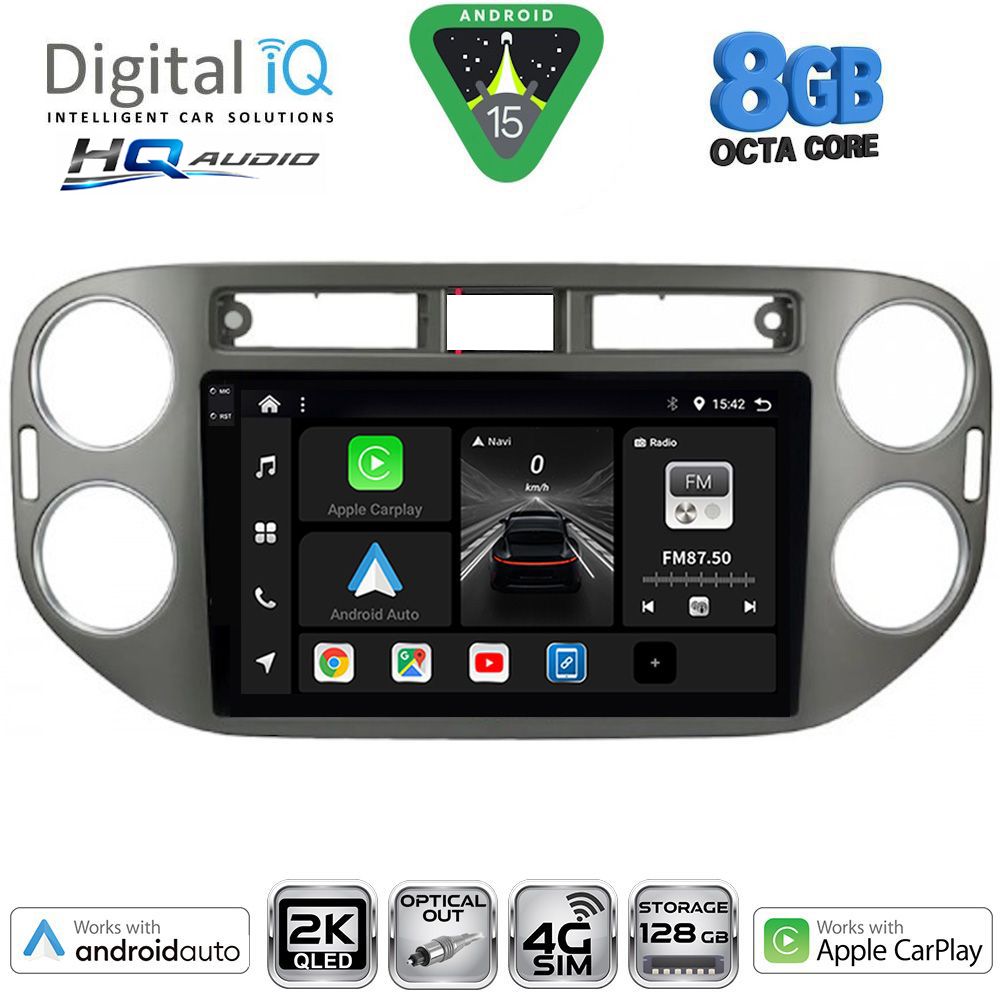 BXK20760GR_15-1 DIGITAL IQ BXK 20760GR_CPAA (9inc) MULTIMEDIA TABLET for VW TIGUAN mod. 2011-2016 (GREY) - Image 1