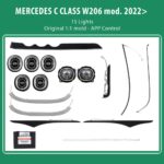 DIQ AMBIENT 8176 CQ - BENZ C (W206) (Digital iQ Ambient Light for Mercedes C (W206) mod.2022+ with 15 Lights)