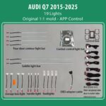 DIQ AMBIENT AUDI Q7 (4M) mod. 2015-2025 (Digital iQ Ambient Light for Audi Q7 mod. 2015-2025 with 19 Lights)