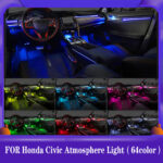 DIQ AMBIENT HONDA CIVIC Χ CF (Digital iQ Ambient Light for Honda Civic mod. 2016-2021 with 21 Lights, Carbon Fiber) - Image 2