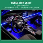 DIQ AMBIENT HONDA CIVIC XI mod. 2021> (Digital iQ Ambient Light for Honda Civic mod. 2021> with 18 Lights) - Image 2