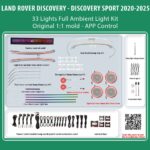 DiQ AMBIENT LAND ROVER DISCOVERY LRDS19FK (Digital iQ Ambient Light for LAND ROVER DISCOVERY - DISCOVERY SPORT mod. 2020-2025 with 33 Lights, Full Kit)