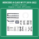 DIQ AMBIENT 8176 A4B - BENZ A (W177) mod. 2019-2024 (Digital iQ Ambient Light for MERCEDES A W177 mod.2019-2024 with 25 Lights)