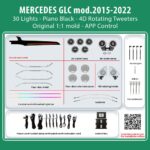 DIQ AMBIENT MERCEDES GLC BGLC10D7 (Digital iQ Ambient Light for Mercedes GLC (X253) mod. 2015-2022 with 30 Lights, Piano Black)