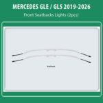 DIQ AMBIENT MERCEDES GLE FRONT SEATBACK (Digital iQ Ambient Light for MERCEDES GLE mod. 2019-2026, 2 x Seatback Lights)
