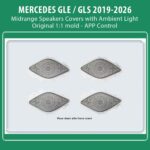 DIQ AMBIENT MERCEDES GLE MIDRANGE COVERS (Digital iQ Ambient Light for MERCEDES GLE mod. 2019-2026, 4 Midrange Speakers Covers)