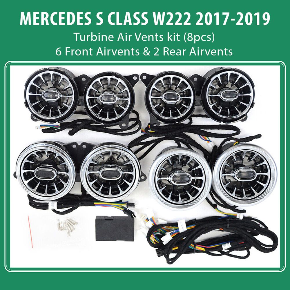 MERCEDES_S_W222_2017-19_Airvents_8_01 DIQ AMBIENT 8176 SE - BENZ S (W222) (Digital iQ Turbine Air Vent Ambient Light Kit MERCEDES S (W222) mod. 2017-2020) - Image 1