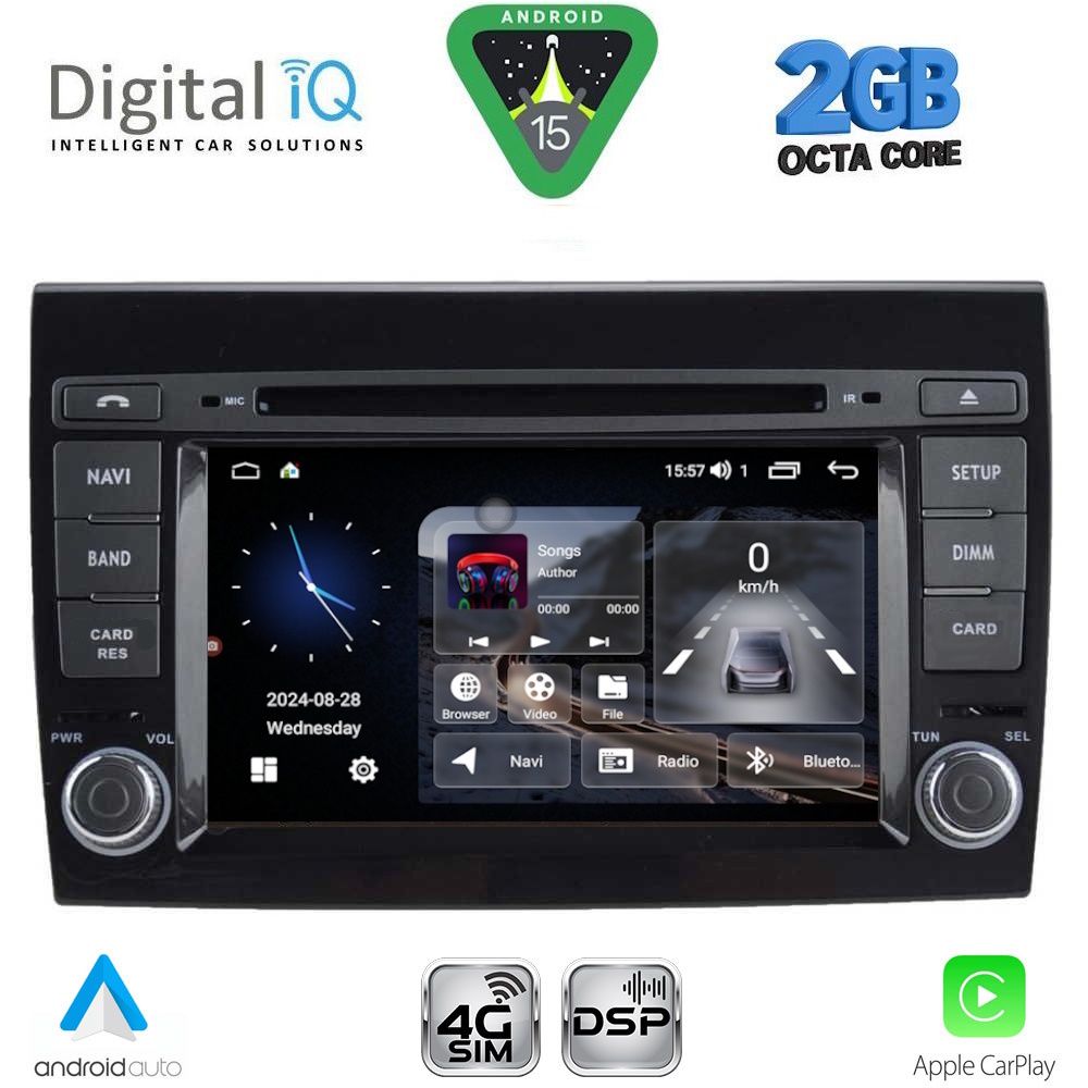 MSF397-15 DIGITAL IQ MSF 397_CPA (7” DECK) MULTIMEDIA SYSTEM for FIAT BRAVO mod. 2007-2019 - Image 1