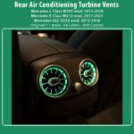 DIQ AMBIENT 8176 I - REAR AIRVENTS for BENZ C-GLC-E (Digital iQ Rear Turbine Air Vent Ambient Light Kit for MERCEDES C - GLC mod. 2015-2018 - E mod. 2017-2020) - Image 2