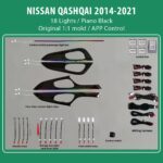 DIG AMBIENT NISSAN QASHQAI II (PB) (Digital iQ Ambient Light for NISSAN QASHQAI mod. 2014-2021 with 18 Lights) PIANO BLACK