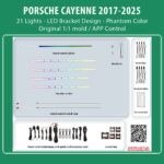 DIQ AMBIENT PORSCHE CAYENNE BSJ02M (Digital iQ Ambient Light for Porsche Cayenne mod. 2017-2025 with 21 Lights, Phantom)
