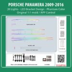 DIQ AMBIENT PORSCHE PANAMERA BSJ01M (Digital iQ Ambient Light for Porsche Panamera mod. 2010-2016 with 20 Lights, Phantom)