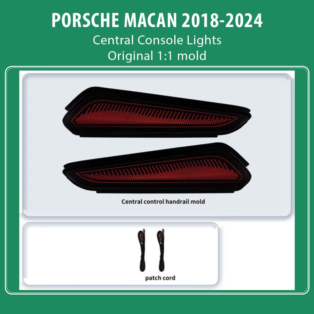 Porsche_Macan_2018-24_ambient-light-central_console_lights_01 DIQ AMBIENT SADDLE MC (Digital iQ Central Console Ambient Lights for Porsche Macan mod. 2018-2024) - Image 1