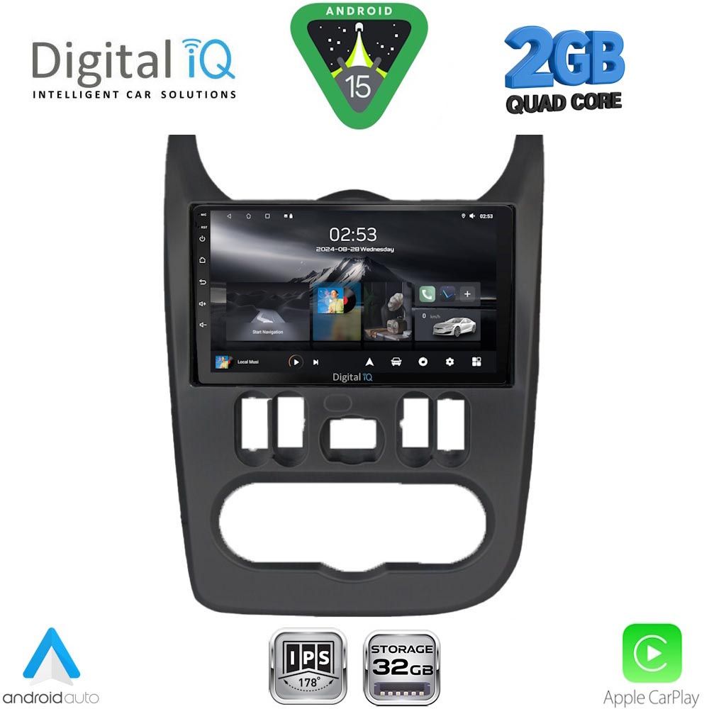 RSD1101BL_15 DIGITAL IQ RSD 1101BL_CPA (9inc) MULTIMEDIA TABLET for DACIA DUSTER – LOGAN – SANDERO mod. 2006-2012 (BLACK) - Image 1