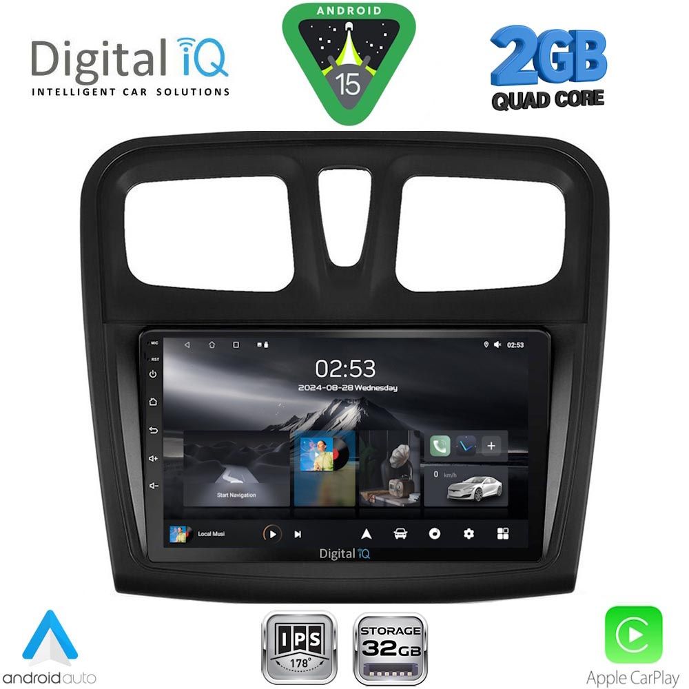 RSD1108SQ_15 DIGITAL IQ RSD 1108SQ_CPA (9inc) MULTIMEDIA TABLET for DACIA LOGAN – SANDERO mod. 2012-2019 - Image 1