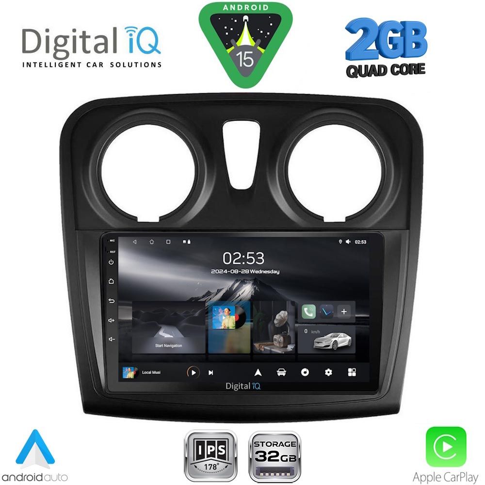 RSD1108_15 DIGITAL IQ RSD 1108_CPA (9inc) MULTIMEDIA TABLET for DACIA LOGAN – SANDERO mod. 2012-2019 - Image 1