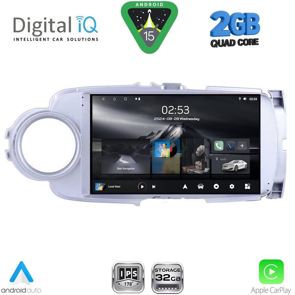 RSD1737SL_15 DIGITAL IQ RSD 1737SL_CPA (9inc) MULTIMEDIA TABLET for TOYOTA YARIS mod. 2011-2015 (SILVER) - Image 1