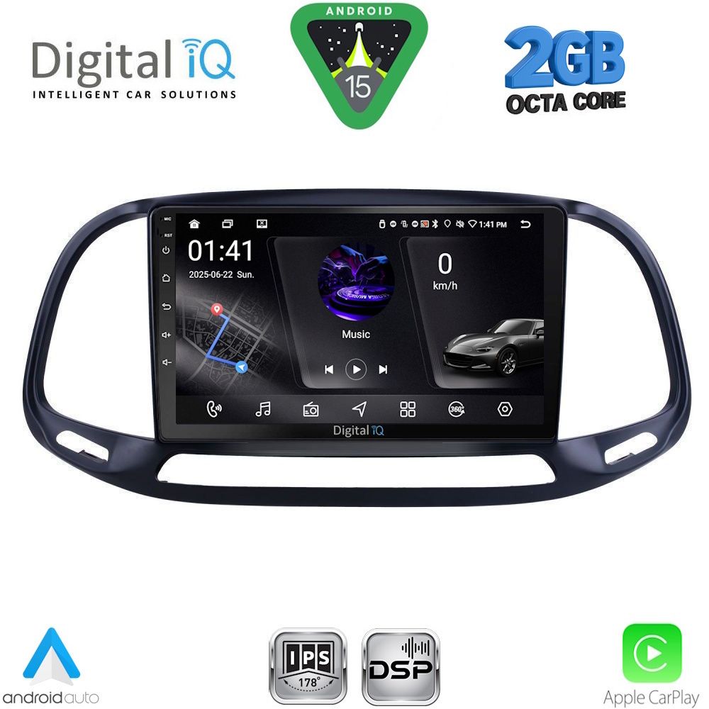 RSF4138_15 DIGITAL IQ RSF 4138_CPA (9inc) MULTIMEDIA TABLET for FIAT DOBLO – OPEL COMBO mod. 2015-2018 - Image 1