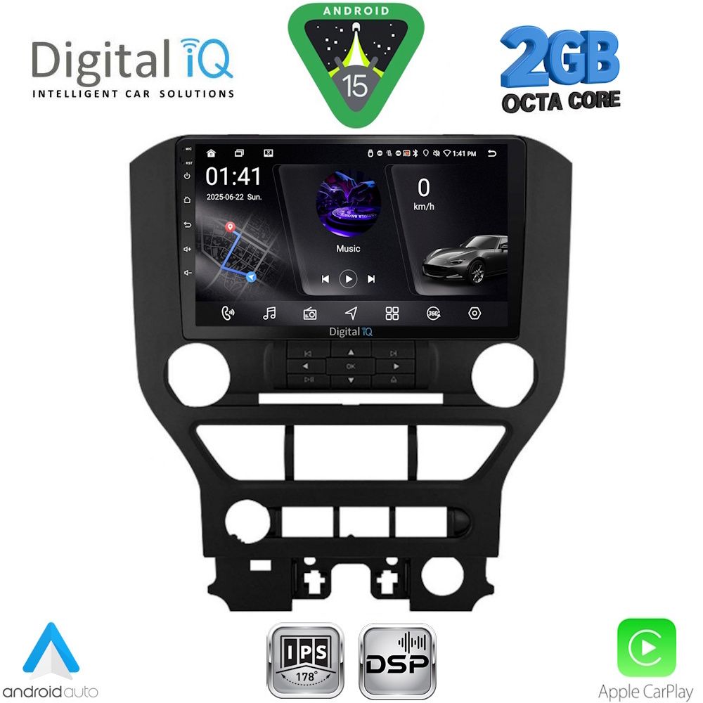 RSF4166_15 DIGITAL IQ RSF 4166_CPA 3BUT (9inc) MULTIMEDIA TABLET for FORD MUSTANG mod. 2015-2020 - Image 1