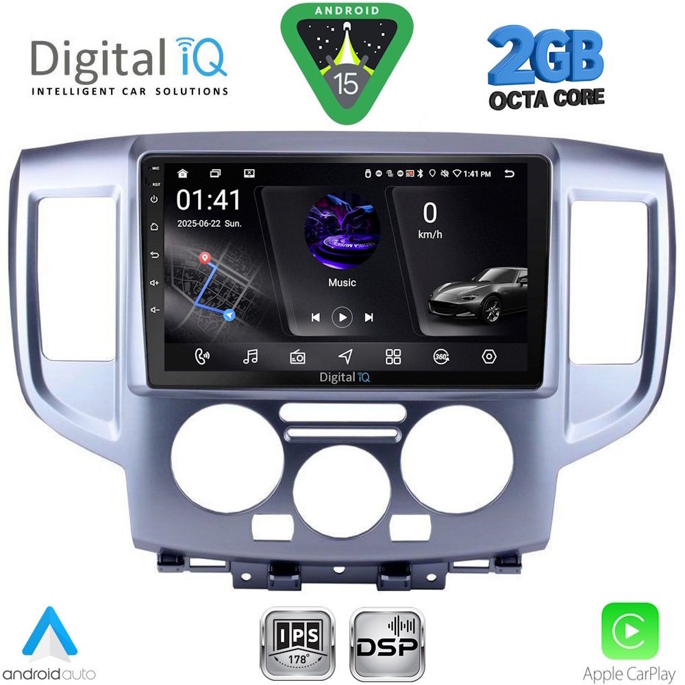 RSF4458SL_15 DIGITAL IQ RSF 4458SL_CPA (9inc) MULTIMEDIA TABLET for NISSAN NV 200 mod. 2009-2020 (SILVER) - Image 1