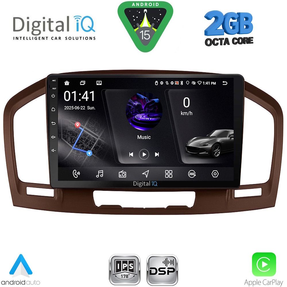RSF4491BR_15 DIGITAL IQ RSF 4491BR_CPA (9inc) MULTIMEDIA TABLET for OPEL INSIGNIA mod. 2008-2013 (BROWN) - Image 1