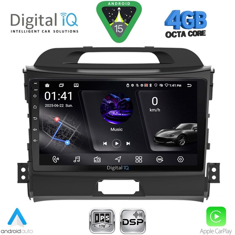 RSG6325_15 DIGITAL IQ RSG 6325_CPA (9inc) MULTIMEDIA TABLET for KIA SPORTAGE mod. 2010-2015 - Image 1