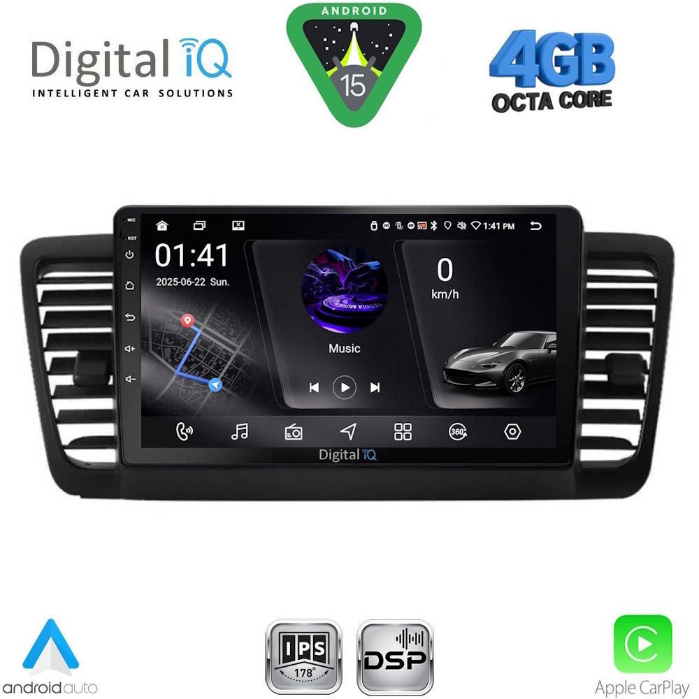 RSG6665_15 DIGITAL IQ RSG 6665_CPA (9inc) MULTIMEDIA TABLET for SUBARU LEGACY - OUTBACK mod. 2002-2008 - Image 1