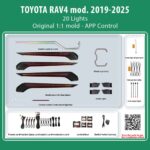 DIQ AMBIENT TOYOTA  FT04H (Digital iQ Ambient Light for Toyota RAV4 mod. 2019-2025 with 20 Lights, Dragon Scale)