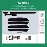 DIQ AMBIENT VW DZ30Y (Digital iQ Ambient Light VW GOLF 6 mod. 2008-2013 with 20 Lights, Starry Sky Style)