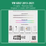 DIQ AMBIENT VW GOLF DZ06M (Digital iQ Ambient Light VW GOLF 7 mod. 2013-2021 with 17 Lights, Phantom)