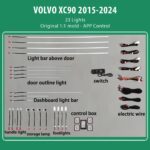 DIQ AMBIENT VOLVO XC90 II mod. 2015-2024 (Digital iQ Ambient Light for VOLVO XC90 mod. 2015-2024 with 23 Lights)